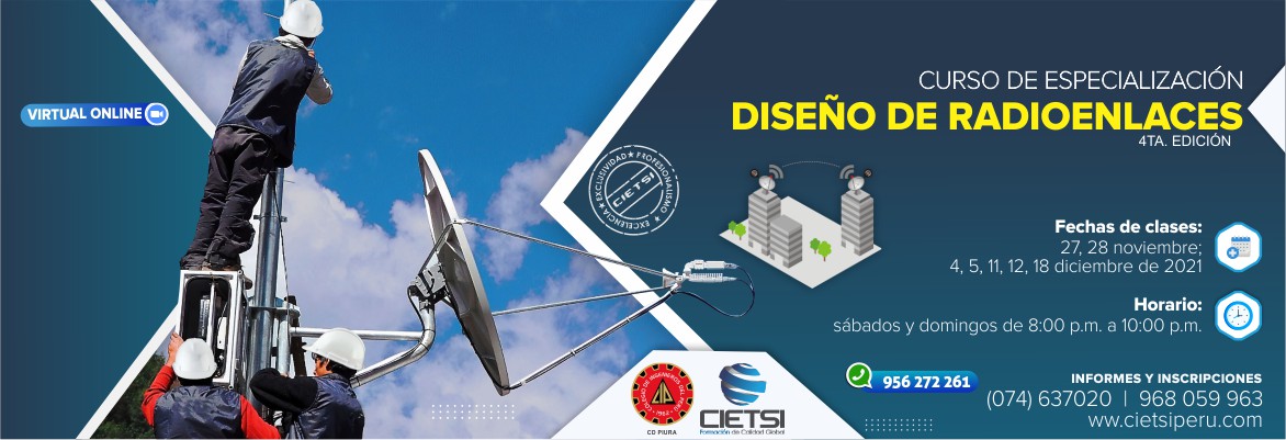 curso de especializaciOn dise  o de radioenlaces 4ta ediciOn 2021